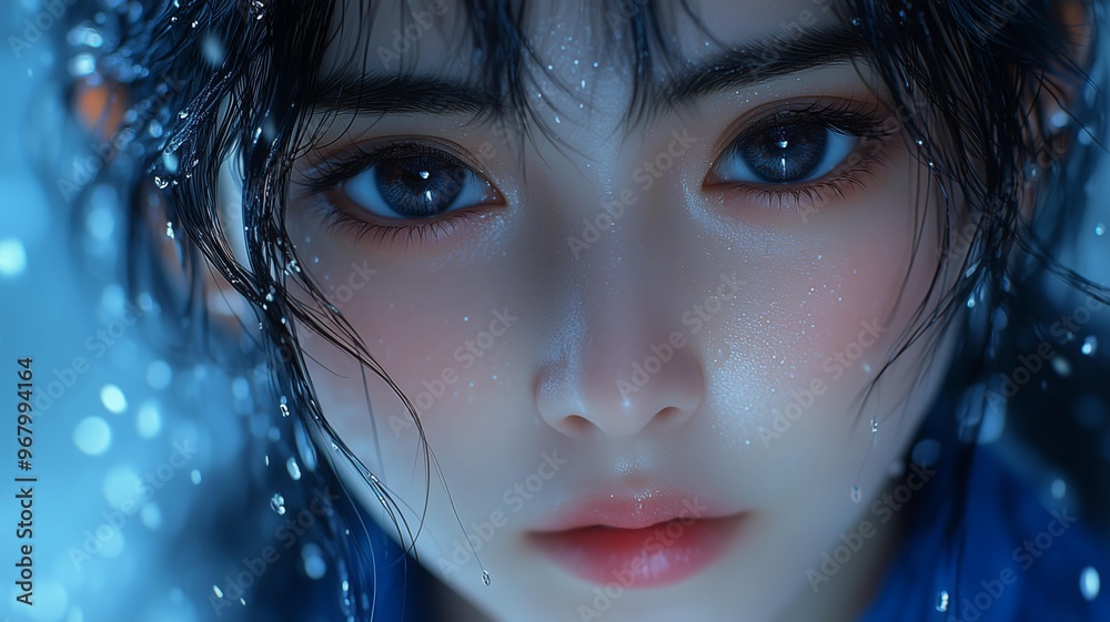 リアルアニメ調の美少女