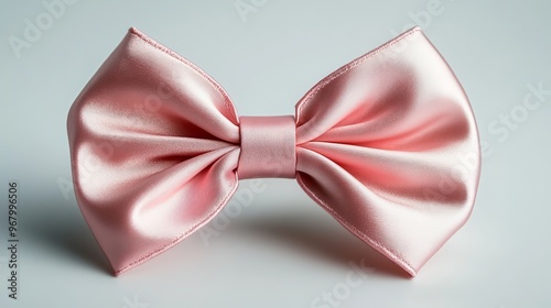 Elegant hair bow in a gorgeous hue, crafted from satin fabric and set against a white backdrop. An excellent hairpiece for ladies and girls.