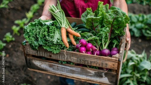 The Fresh Vegetables in Basket