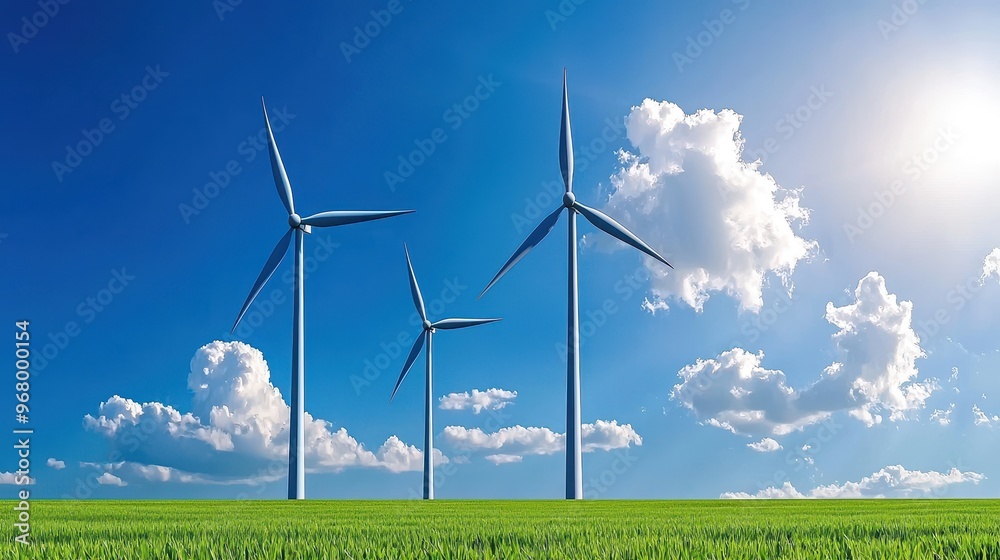 Fototapeta premium Bright Horizons: Harnessing Solar Power for a Sustainable Future