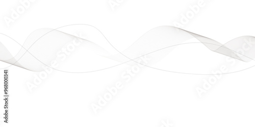 Abstract background wave lines are smooth and curved.  Gray waves vector illustration. Design elements. Waves background.  Wave with lines created using blend tool. Curved wavy line, smooth stripe.