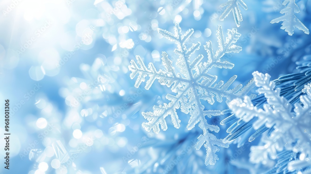 Charming blue winter snowflakes background for christmas cards and holiday promotions Charming blue winter snowflakes background for christmas cards and holiday promotions