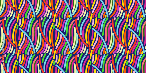 hand drawn lines, texture. Abstract line art seamless background vector. line art design for wall art, wallpaper, cover, printable painting. Vector illustration.