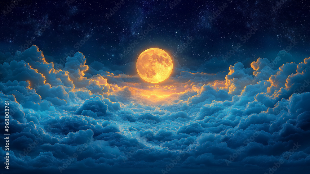Whimsical depiction of a moonlit night with a fantastical creature playing in the clouds magical and detailed using soft colors and dreamy elements Whimsical depiction of a moonlit night with a fantastical creature playing in the clouds magical and detailed using soft colors and dreamy elements