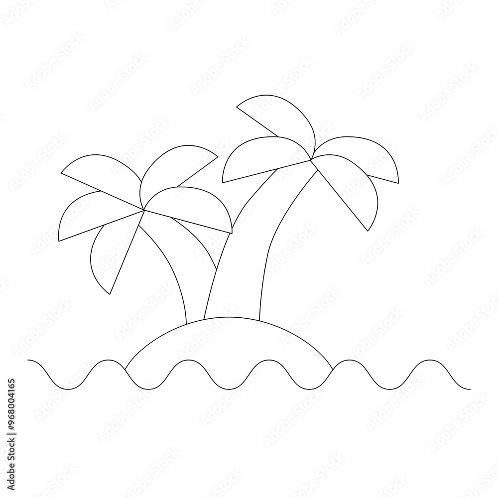 Fototapeta premium Simple icon of Travel by Sea Related Vector Line Icon. Port, Cruise Liner, Lighthouse and more. Editable Stroke. Vector illustration flat style Eps 10. 