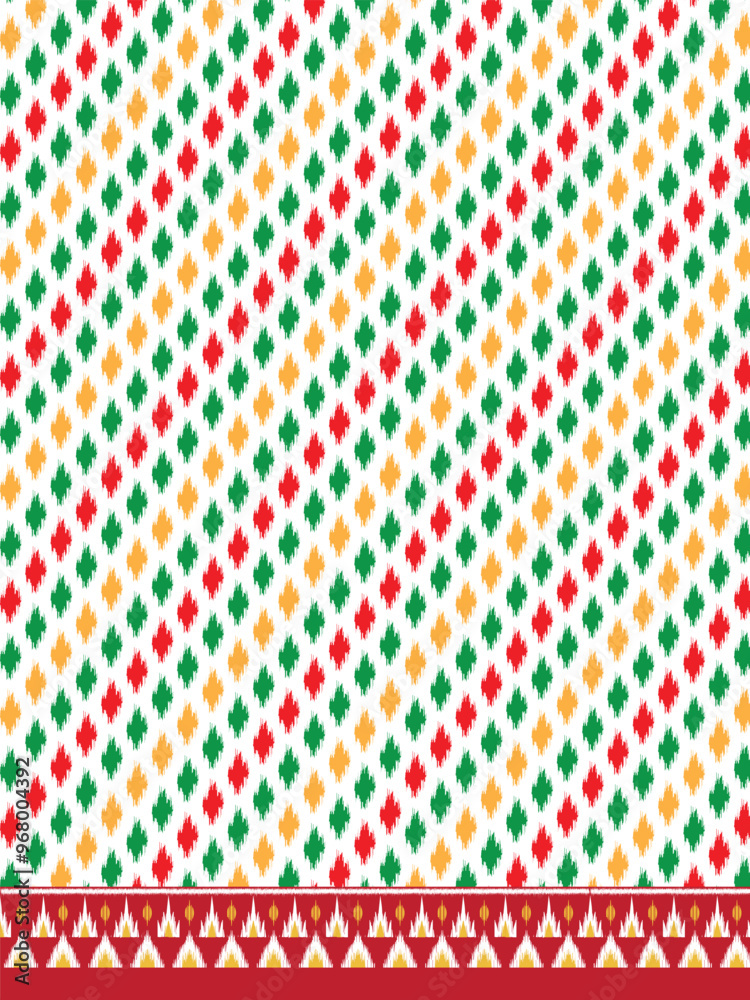 Textile fabric border motif pattern for a geometric oriental seamless pattern. Border decoration. Design for background, wallpaper, vector illustration, textile, batik, carpet, fabric Textile fabric border motif pattern for a geometric oriental seamless pattern. Border decoration. Design for background, wallpaper, vector illustration, textile, batik, carpet, fabric