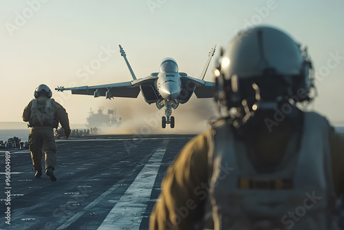 Military Aircraft Carrier Ship with Fighter Jets | Naval Power and Aerial Combat Readiness