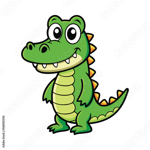 Crocodile cartoon vector illustration style design