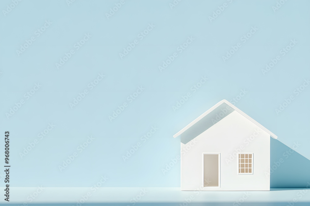 Minimalistic White House Model Casting a Long Shadow | Modern Architecture Concept and Clean Design Minimalistic White House Model Casting a Long Shadow | Modern Architecture Concept and Clean Design