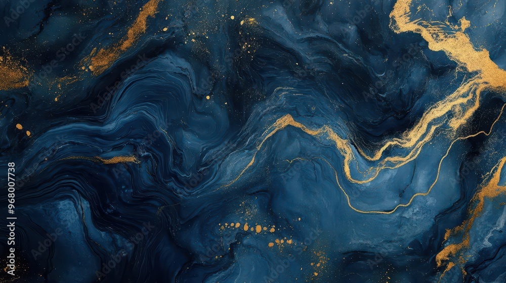 abstract marble texture blending deep blue and gold veins swirling patterns creating a luxurious and elegant background abstract marble texture blending deep blue and gold veins swirling patterns creating a luxurious and elegant background