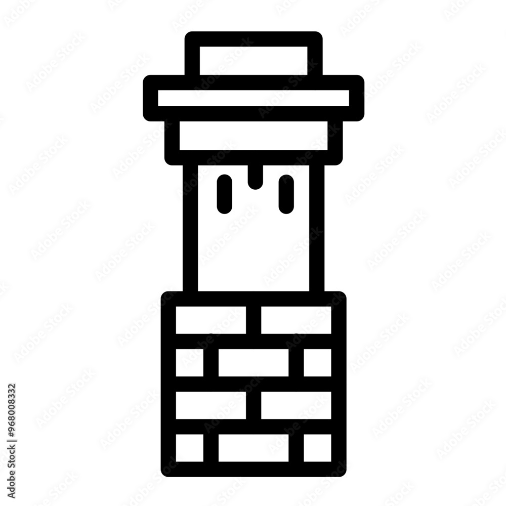 Chimney vector icon style Chimney vector icon style