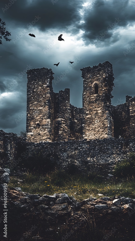 Halloween, Haunting, Witches, Ghosts, Haunted, Vampire, Cemetery, Pattern Background, Wallpaper, Cover and Screen for Smartphone, PC, Laptop, 9:16 and 16:9 Format