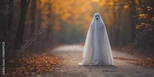 A Creative Representation of a Ghost in a Whimsical Style.