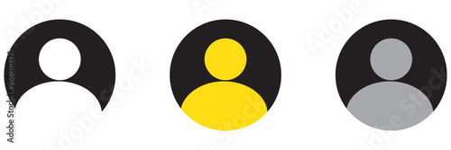 User profile login icon. People icon set in flat style. User member vector icon set. user interface illustration sign collection. Vector illustration