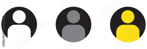 User profile login icon. People icon set in flat style. User member vector icon set. user interface illustration sign collection. Vector illustration