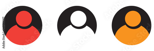 User profile login icon. People icon set in flat style. User member vector icon set. user interface illustration sign collection. Vector illustration