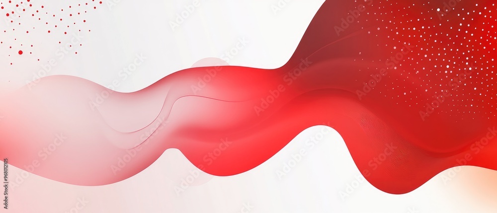 Fototapeta premium Abstract Red and White Wave Background: Elegant, Modern, and Stylish