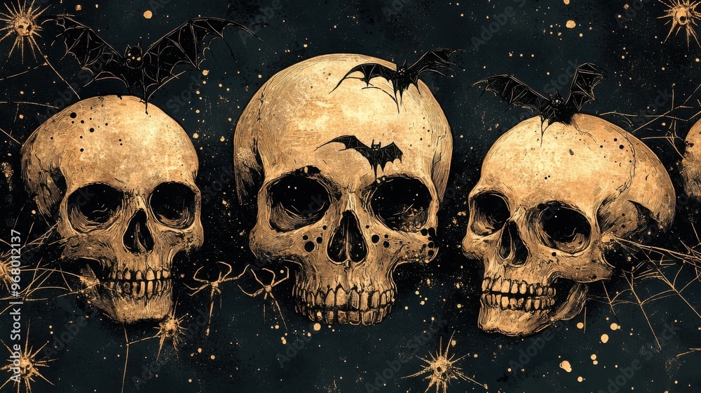 Elegant Halloween pattern with a sophisticated design of subtle spider webs Elegant Halloween pattern with a sophisticated design of subtle spider webs