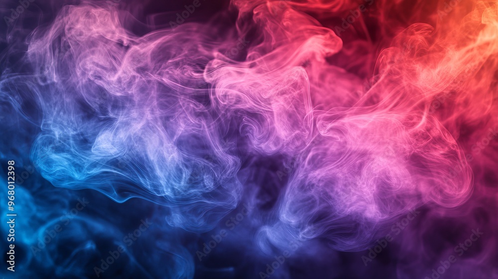 Vibrant smoke swirls in hues of crimson, azure, and violet. An eye-catching and intense backdrop for your screen.