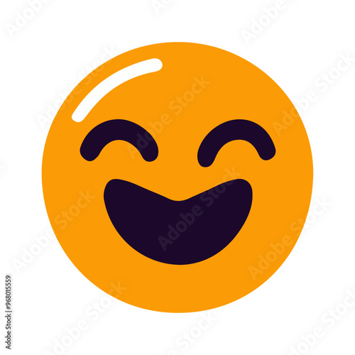 Smiley Face Emoji Vector Icon: High-Resolution, Versatile Icon for Digital and Graphic Design