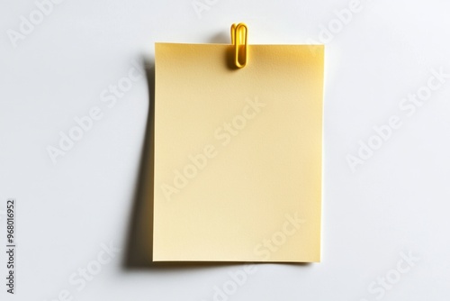 Simple to-do list on a sticky note with realistic shadows on a white background