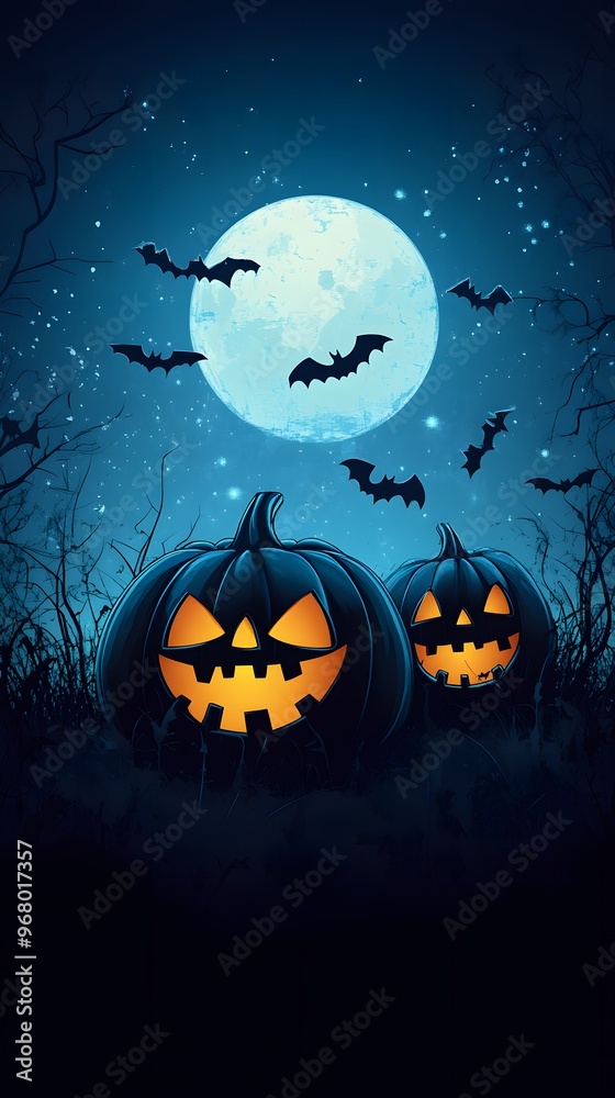 Halloween, Haunting, Witches, Ghosts, Haunted, Vampire, Cemetery, Pattern Background, Wallpaper, Cover and Screen for Smartphone, PC, Laptop, 9:16 and 16:9 Format