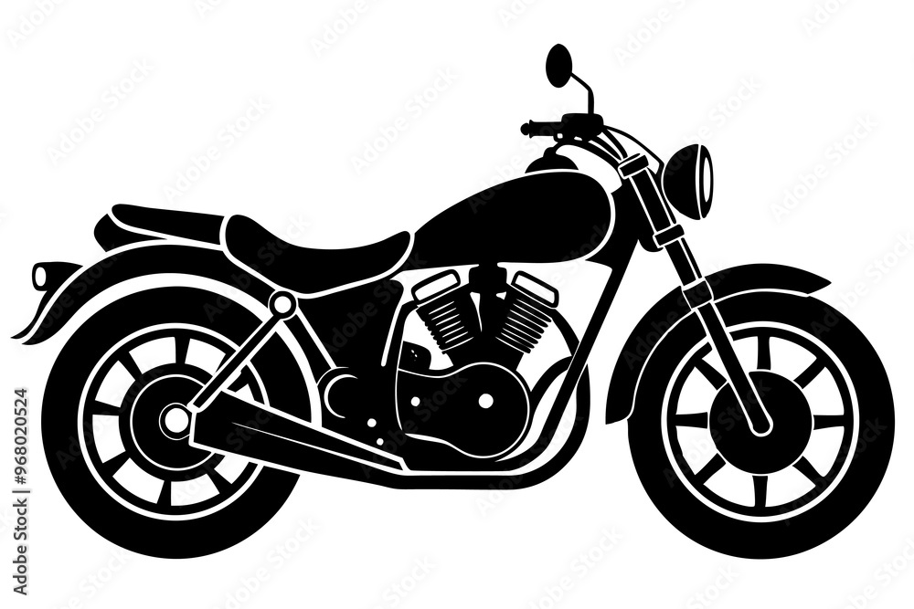 Obraz premium Motorcycle silhouette vector art .This is editable and printable vector eps file