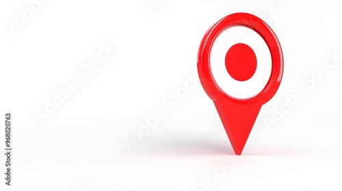 Free Download Red map pin with white circle and red dot in the center. - GFXLoad