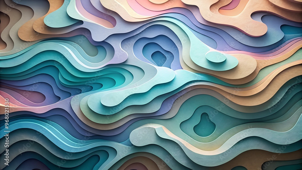 Layered waves of color Layered waves of color