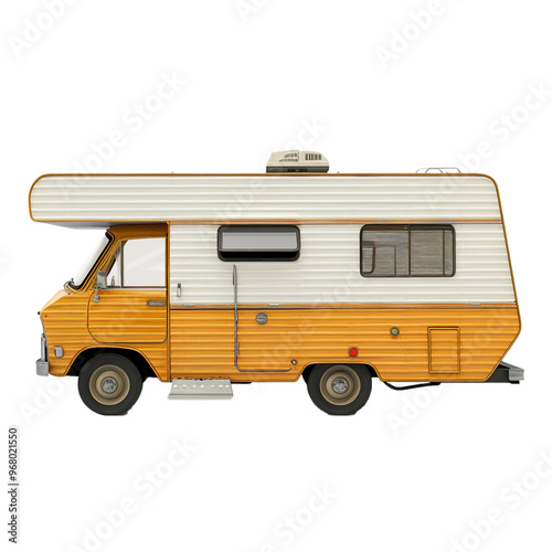 Camper Van Isolated on Transparent Background