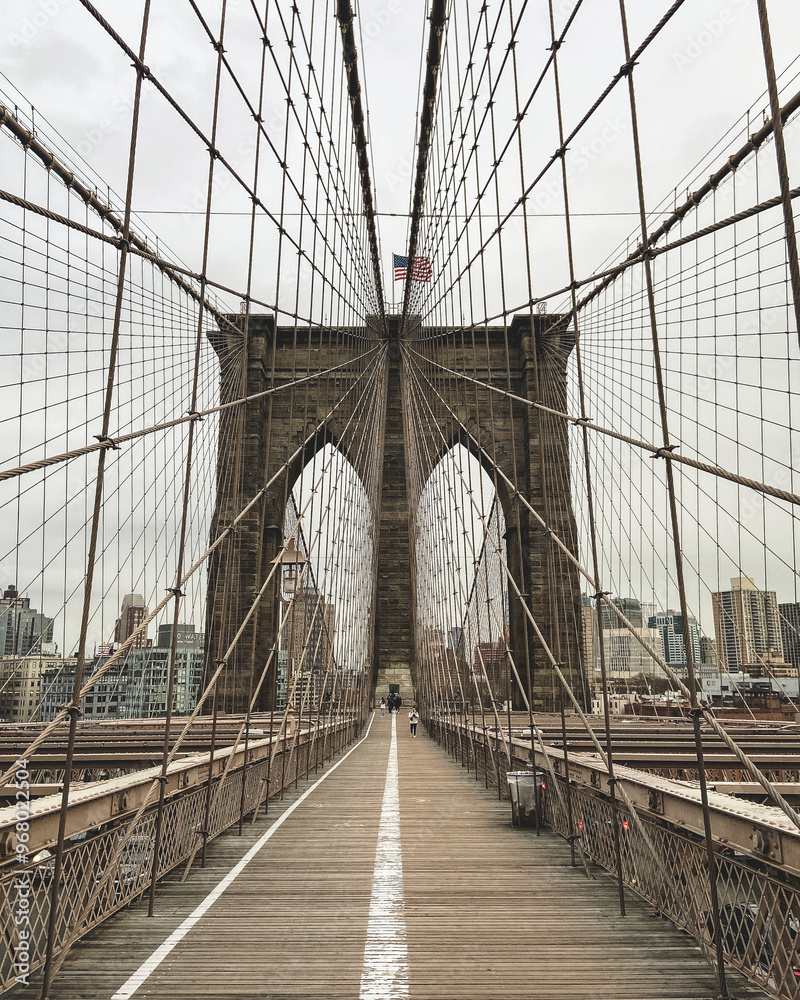 Fototapeta premium Retro style Brooklyn Bridge