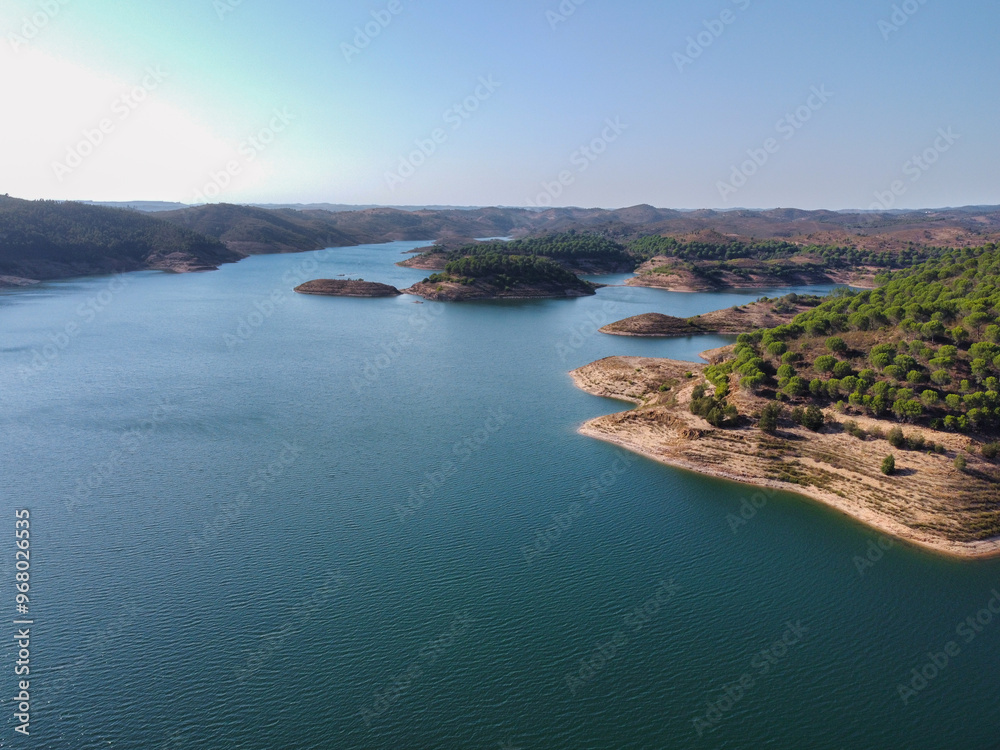 Fototapeta premium Santa Clara dam in alentejo Portugal