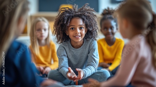 Children's group activity promoting friendship and bonding.