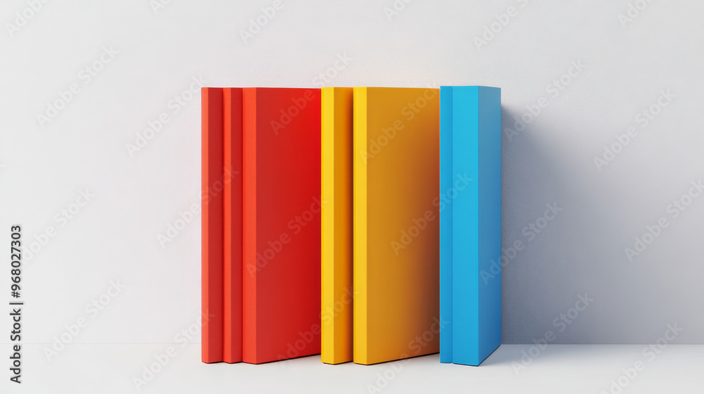 Colorful folders against a plain white backdrop. Colorful folders against a plain white backdrop.