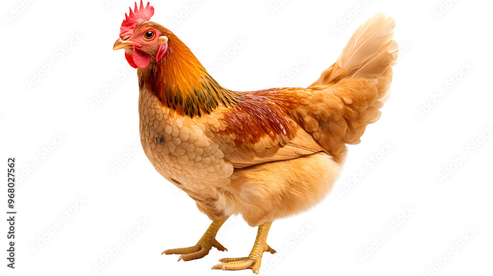 Fototapeta premium Chicken, isolated on white background