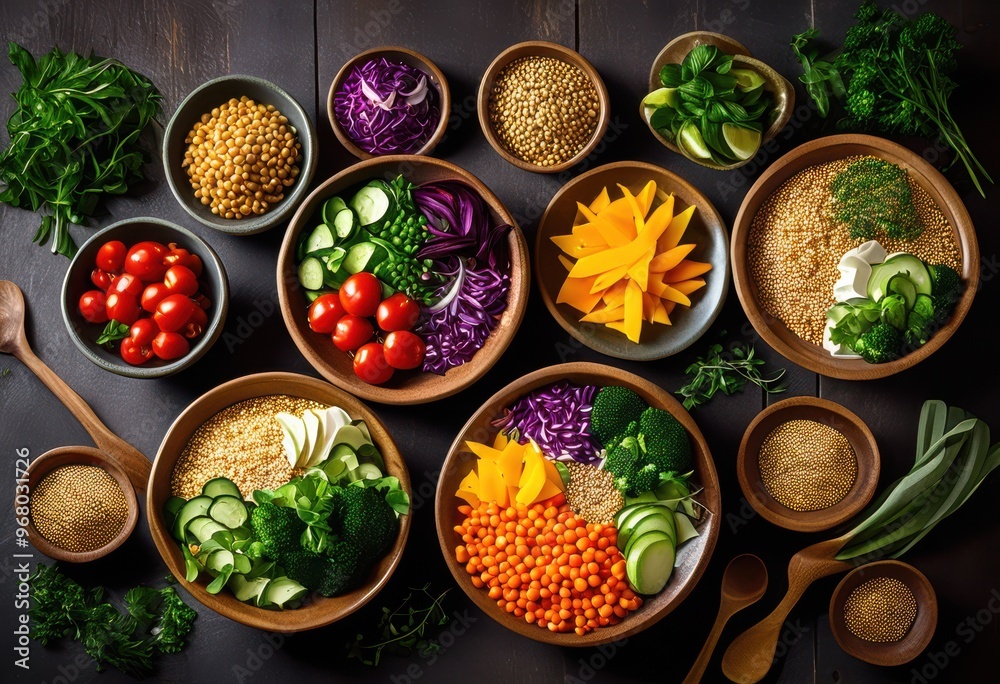 colorful allergen free meal prep showcase featuring fresh nutrient dense visually appealing presentation healthy eating, vibrant, ingredients, food colorful allergen free meal prep showcase featuring fresh nutrient dense visually appealing presentation healthy eating, vibrant, ingredients, food