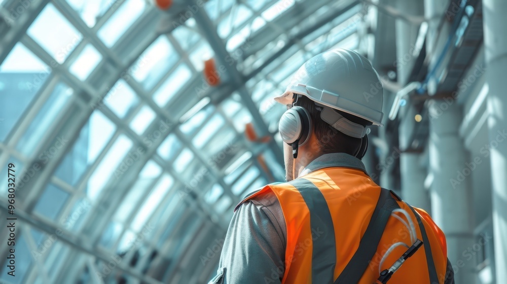 Fototapeta premium The Worker in Safety Gear