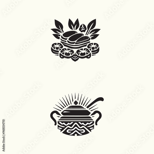 Creative Collection of various Food Icon Design