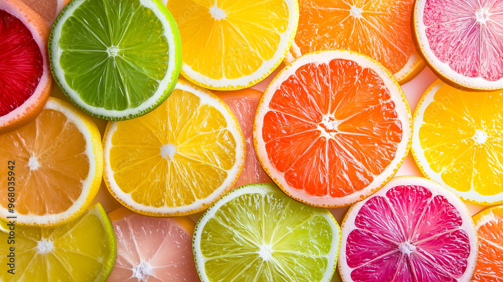 Obraz premium colorful sliced citrus