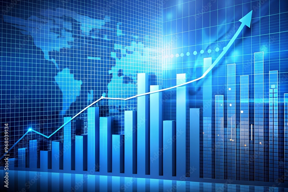 Photo blue growth graph business chart data diagram on success financial presentation background
Photo blue growth graph business chart data diagram on success financial presentation background