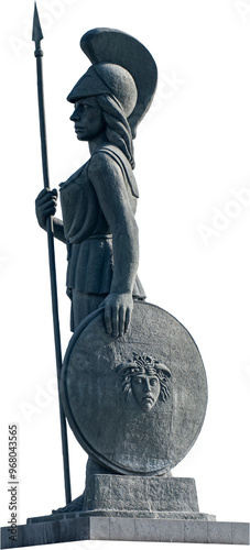 Tableau sur toile diosa romana Minerva, guadalajara, escultura, emblema, escudo, mujer, lanza, Glo