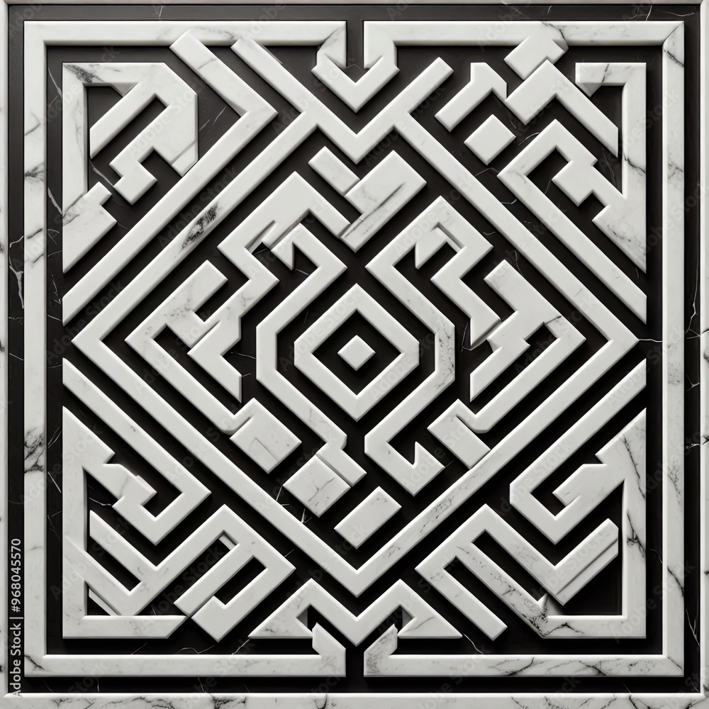 Marble patterned background in the form of a square tile. Marble patterned background in the form of a square tile.