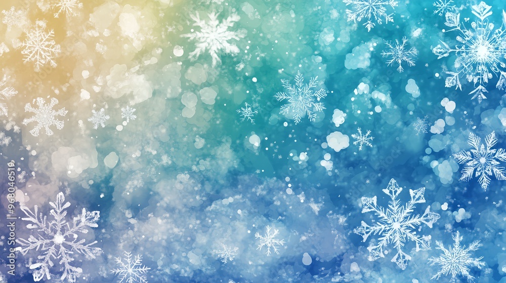 Abstract watercolor snowflakes Abstract watercolor snowflakes