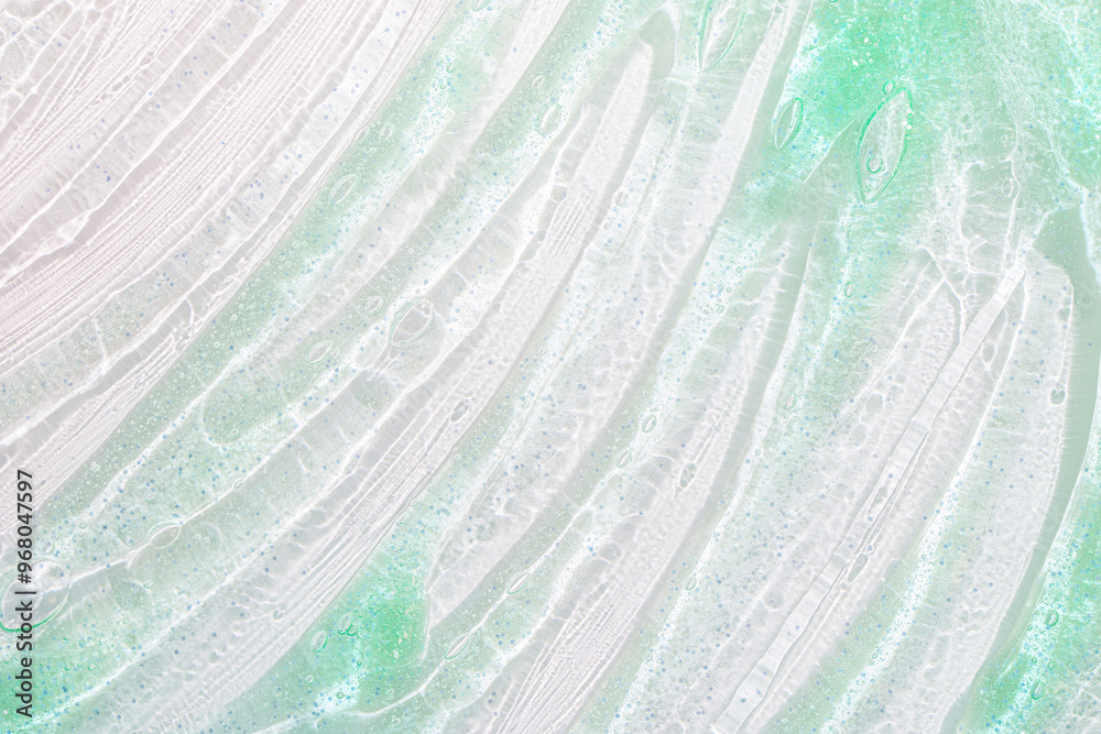 Glowing shimmer green mermaid glitter cosmetic miracle texture gel 