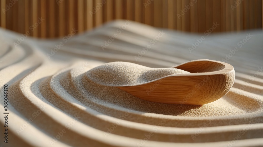 Zen Garden with Wooden Scoop and Sand Zen Garden with Wooden Scoop and Sand