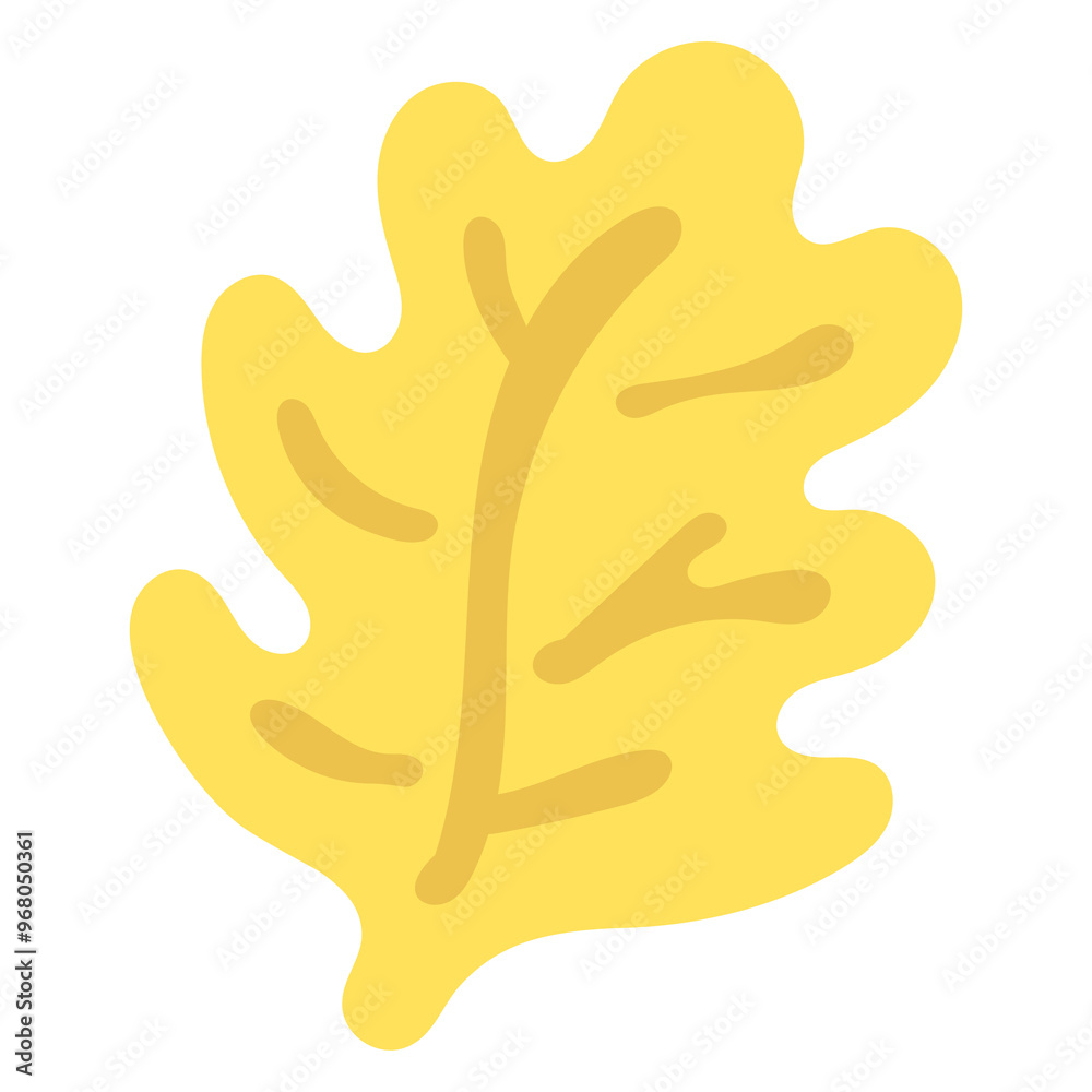 Obraz premium オークの黄色はっぱイラスト⭐︎PNG