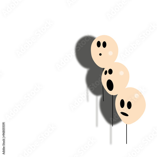 balls, minimalism, holiday, Halloween, ghost,