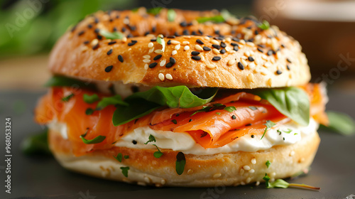 Smoked Salmon Bagel  photo