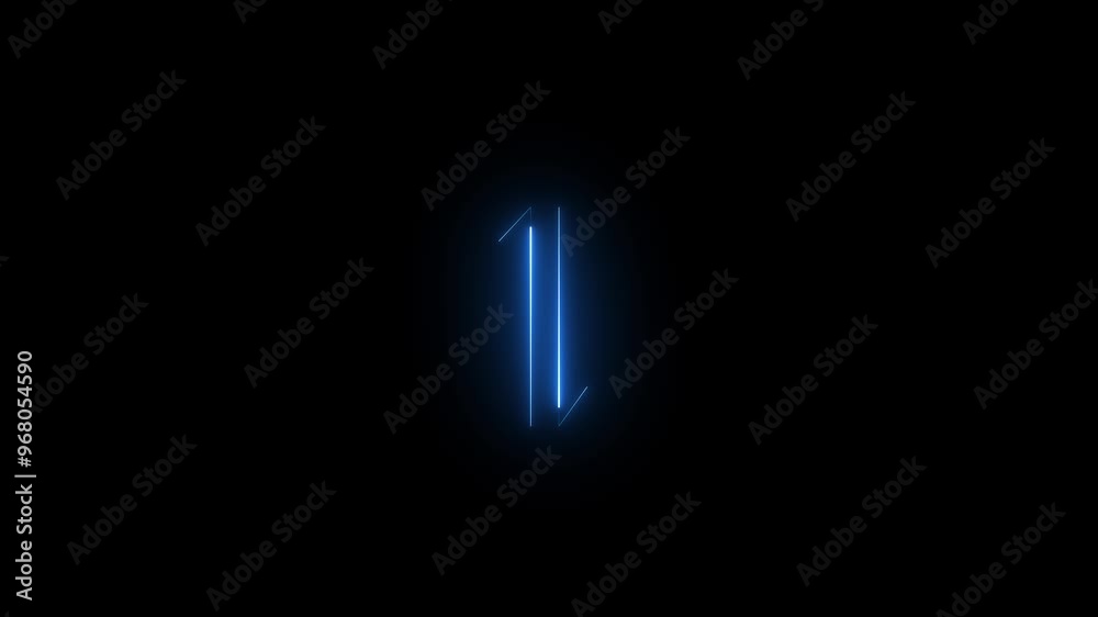 Neon data icon, mobile data animated on black background. Neon data icon, mobile data animated on black background.