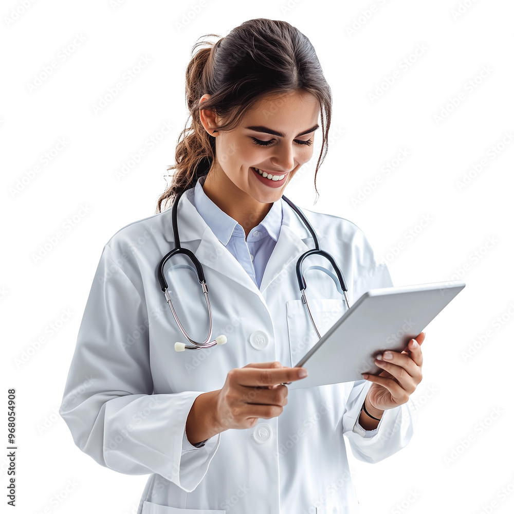 female doctor portrait isolated on transparent or white background female doctor portrait isolated on transparent or white background
